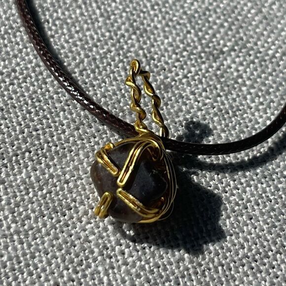 🌋 SMOKEY QUARTZ BOHO GEMSTONE PENDANT NECKLACE 🌋 - Picture 2 of 9